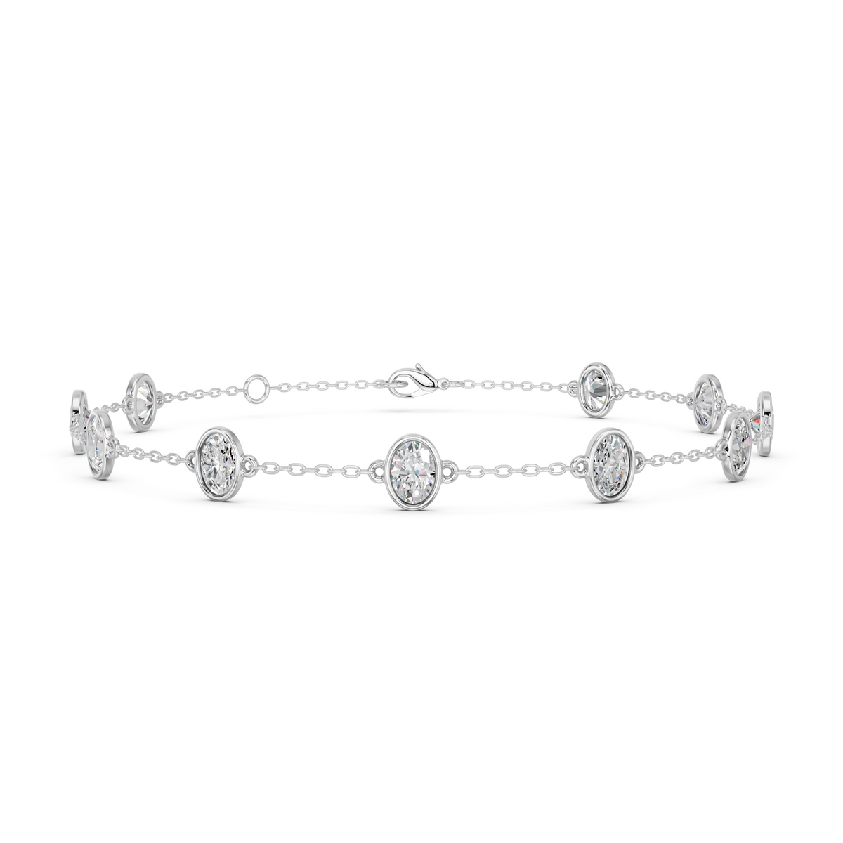 Oval Diamond Station Bracelets: A Light-Looking Wrist Stack