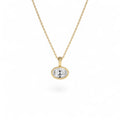 1 CTW West to East Oval Shape Lab-Grown Diamond Charm in 14K Gold — view 1