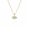1 CTW West to East Marquise Shape Lab-Grown Diamond Charm in 14K Gold — view 1