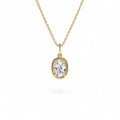 1 CTW Cushion Cut Lab-Grown Diamond Pendant Necklace in 14K Gold — view 1