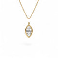 1 CTW Marquise Shape Lab-Grown Diamond Pendant Necklace in 14K Gold — view 1