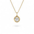 1 CTW Round Shaped Lab-Grown Diamond Pendant Necklace in 14K Gold — view 1