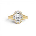 1.85 CTW Oval Shape Lab-Grown Diamond Halo Engagement Ring in 14K Gold — view 1