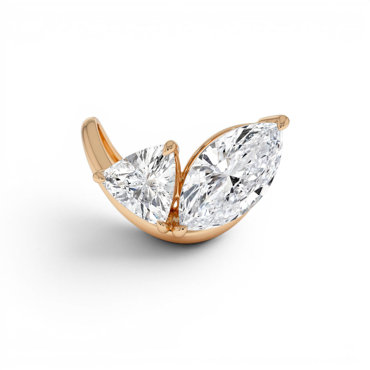 3.00ctw Marquise & Trillion Lab-Grown Diamond Statement Ring in 14K Gold — view 5