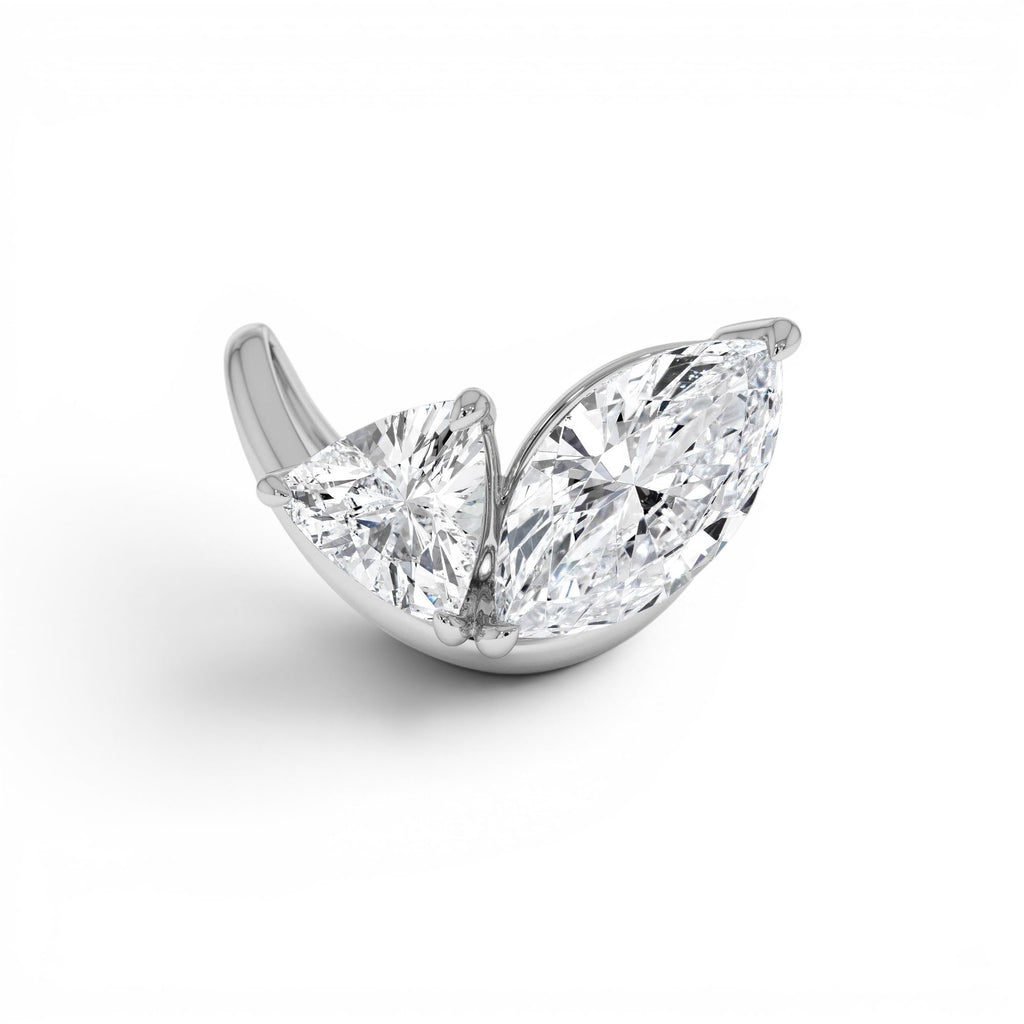 3.00ctw Marquise & Trillion Lab-Grown Diamond Statement Ring in 14K Gold — view 4