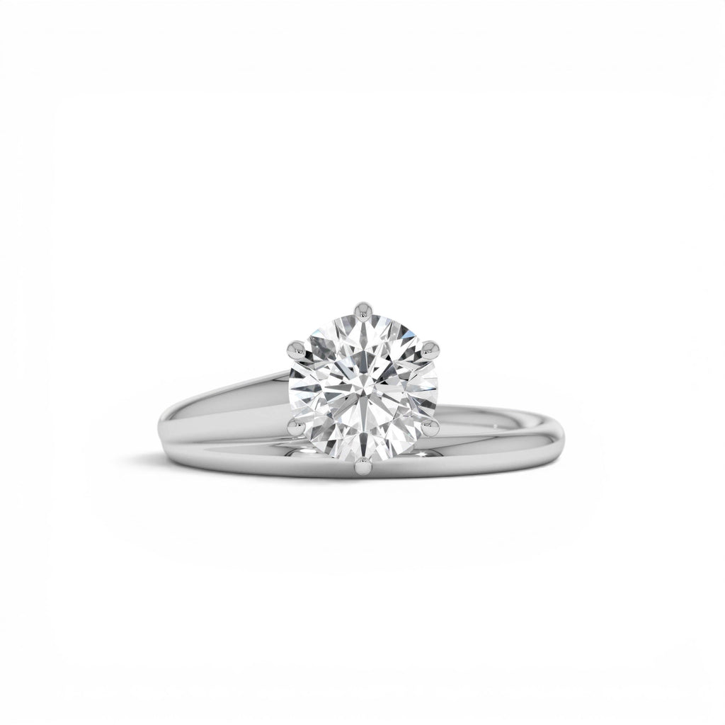 1.00 CTW Round Lab Diamond Unique Solitaire Ring — view 4