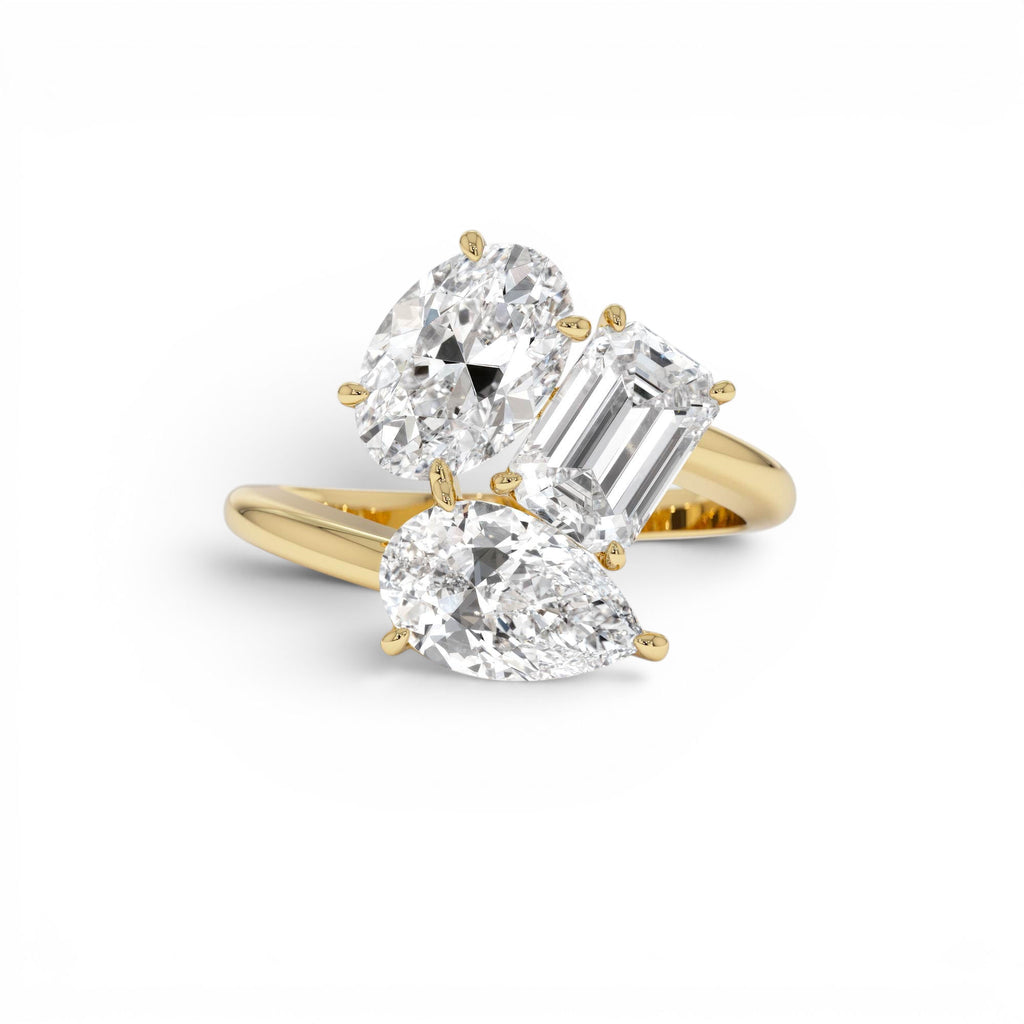 3.00ctw Lab-Grown Diamond Multi-Cut Cocktail Ring in 14K Gold — view 1