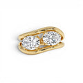 2.00 CTW Oval Shaped Lab-Grown Diamond Stacked Rings in 14K Gold — view 1