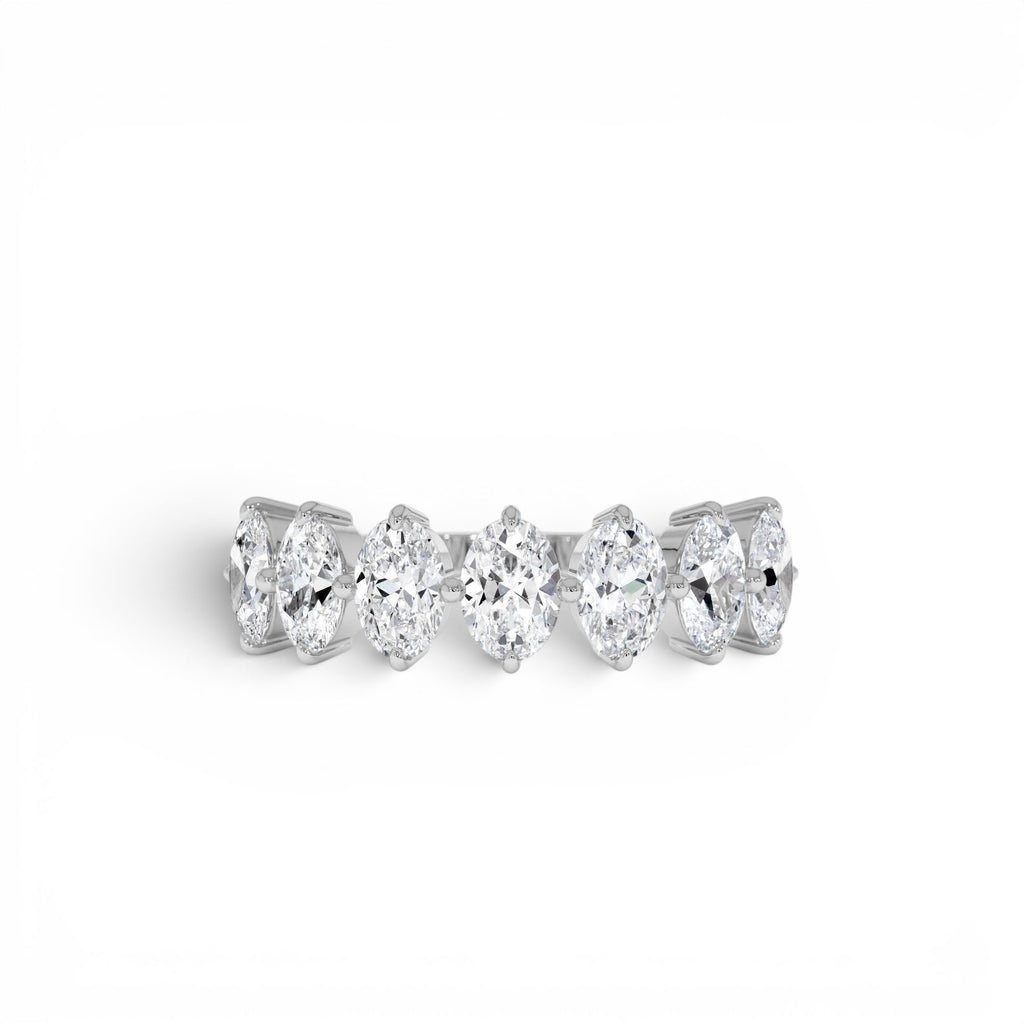 1.55ctw Oval Shaped Lab Diamond Anniversary Ring — view 4