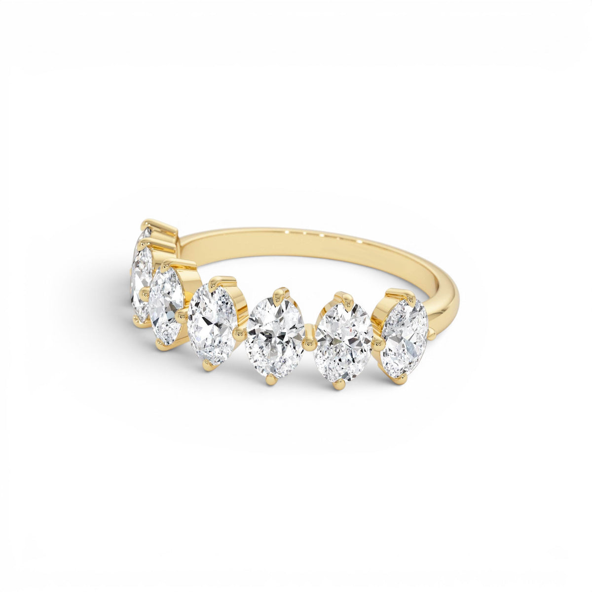 1.55ctw Oval Shaped Lab Diamond Anniversary Ring — view 2
