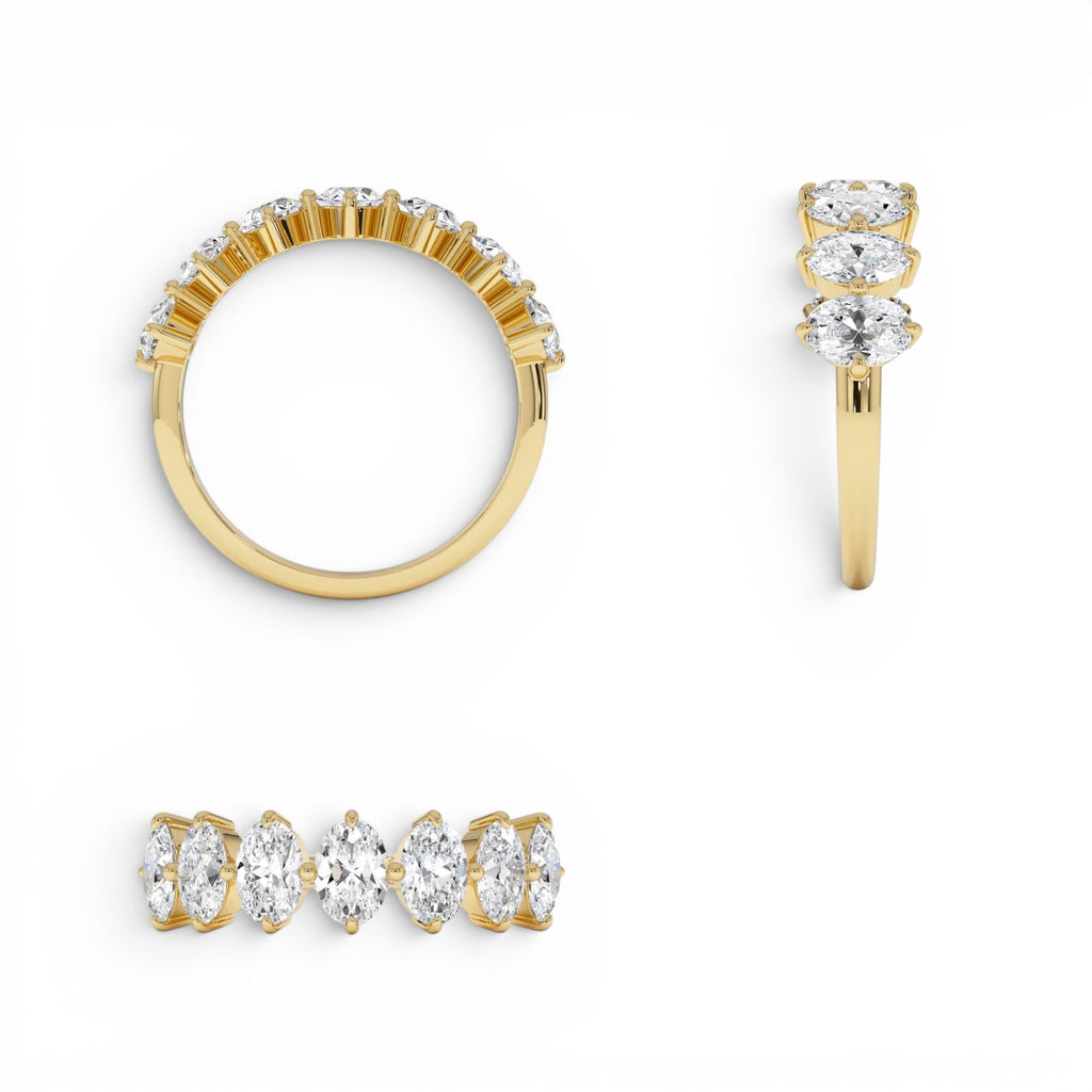 1.55ctw Oval Shaped Lab Diamond Anniversary Ring — view 3