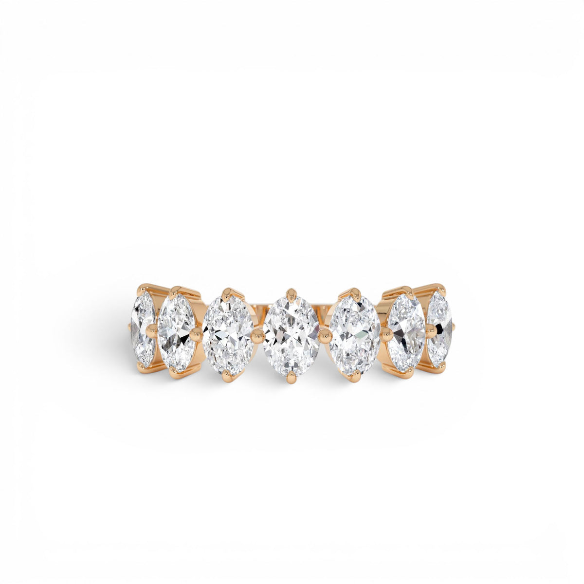 1.55ctw Oval Shaped Lab Diamond Anniversary Ring — view 5