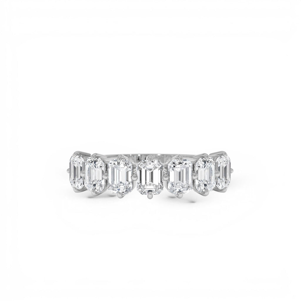 1.48ctw Emerald Cut Lab Diamond Anniversary Ring — view 4