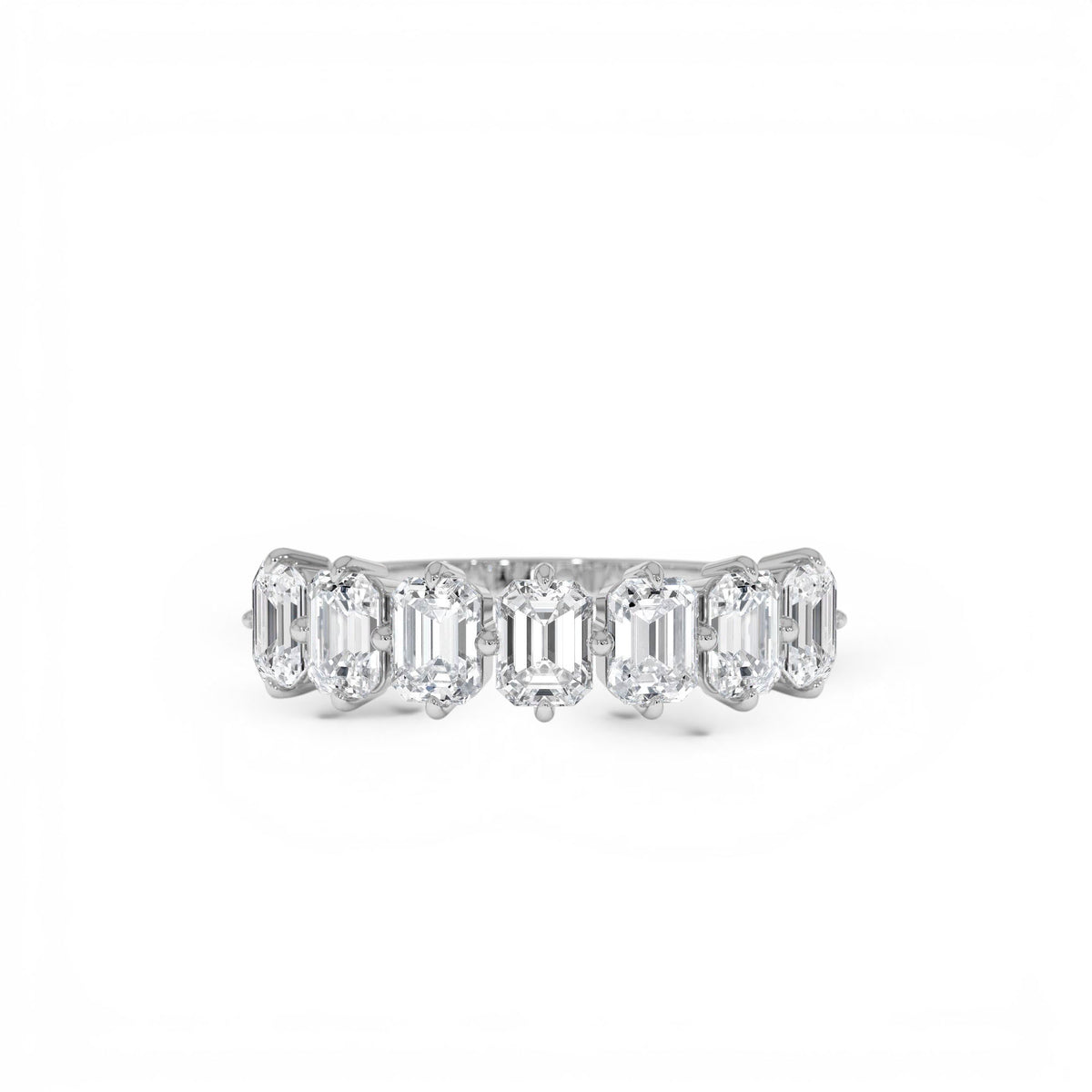1.48ctw Emerald Cut Lab Diamond Anniversary Ring — view 4