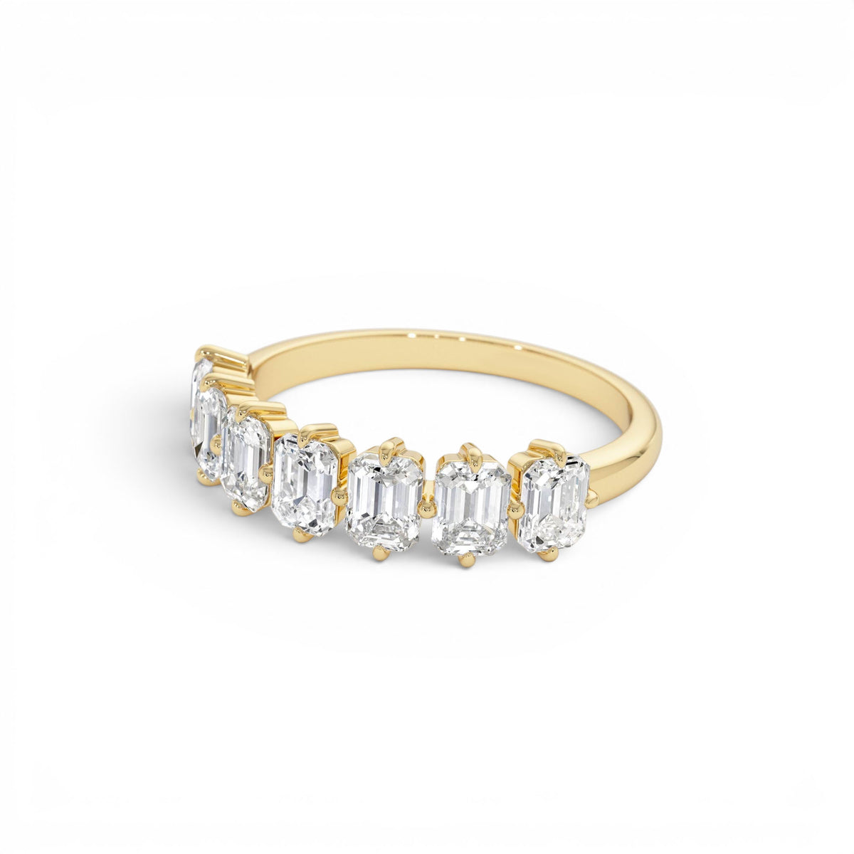 1.48ctw Emerald Cut Lab Diamond Anniversary Ring — view 2
