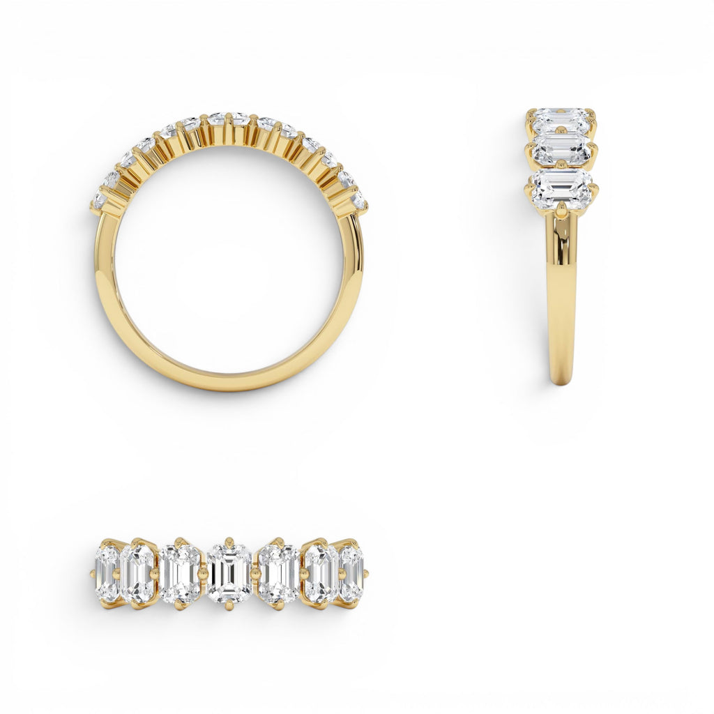 1.48ctw Emerald Cut Lab Diamond Anniversary Ring — view 3