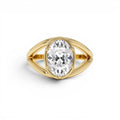 2.00ctw Oval Shaped Split Shank Lab-Grown Diamond Engagement Ring in 14K Gold — view 1