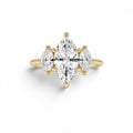 2.00ctw Marquise Shaped Three Stone Lab-Grown Diamond Engagement Ring in 14K Gold — view 1