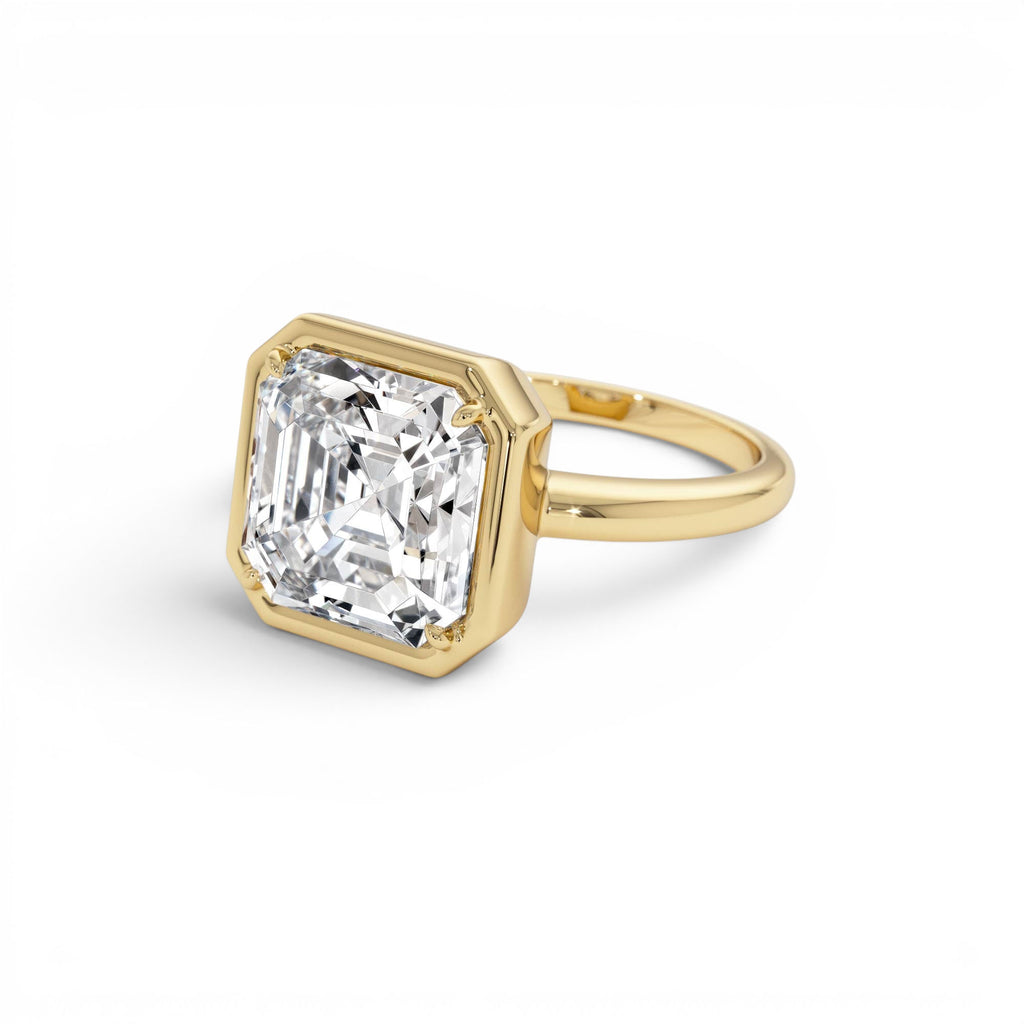 5.00ctw Asscher Cut Lab-Grown Diamond Engagement Ring in 14K Gold — view 2