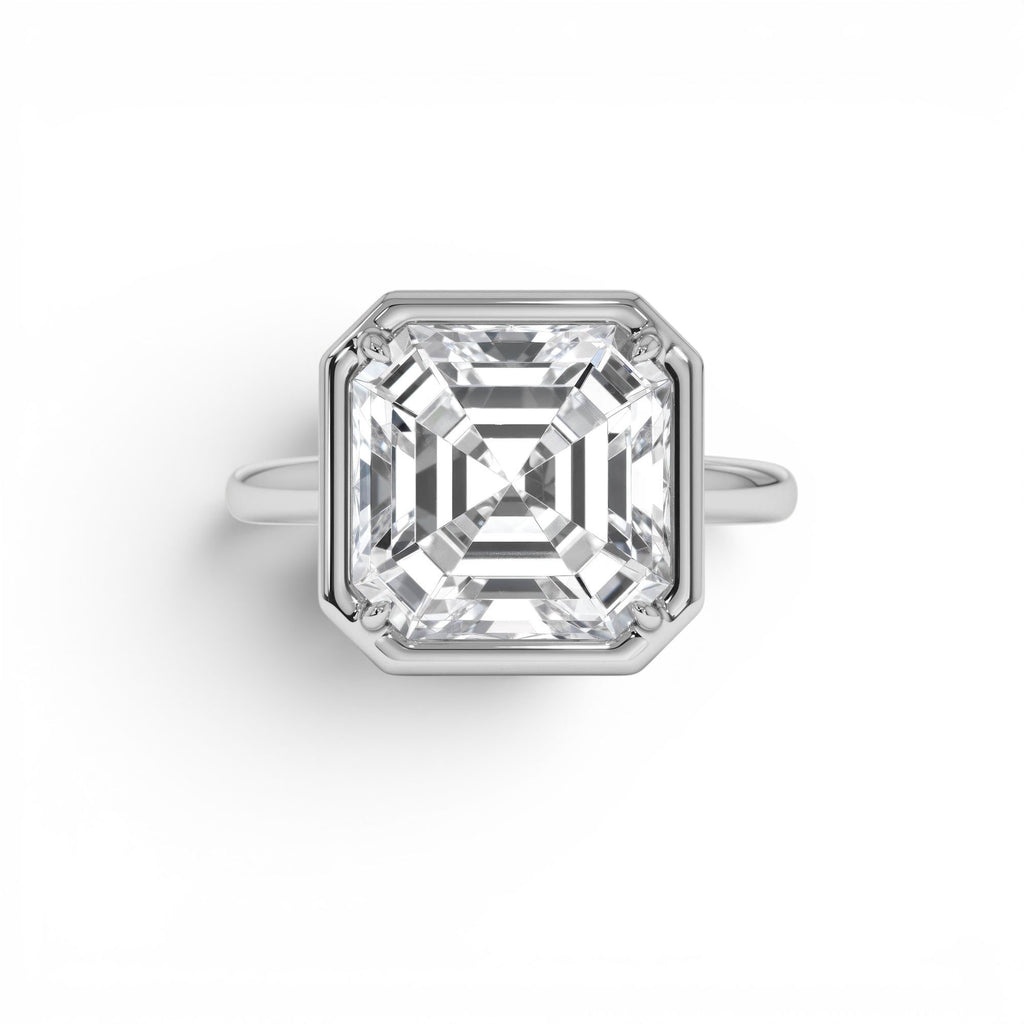 5.00ctw Asscher Cut Lab-Grown Diamond Engagement Ring in 14K Gold — view 4