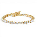 7.00ctw Round Shaped Lab-Grown Diamond Tennis Bracelet in 14K Gold — view 1