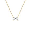1.00 CTW Prong Setting Oval Shape Lab-Grown Diamond Solitaire Necklace in 14K Gold — view 1