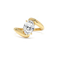 1.50 CTW Lab-Grown Oval Shaped Diamond Bypass Ring in 14K Gold — view 1