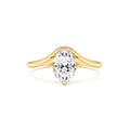 1.00 CTW Oval Cut Lab-Grown Diamond Designer Setting Ring – Nerissa in 14K Gold — view 1
