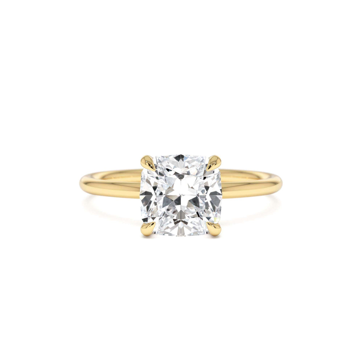 2.00 CTW Cushion Cut Lab-Grown Diamond Engagement Ring in 14K Gold — view 1