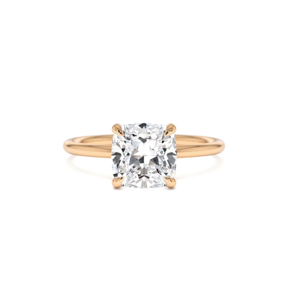 2.00 CTW Cushion Cut Lab-Grown Diamond Engagement Ring in 14K Gold — view 5