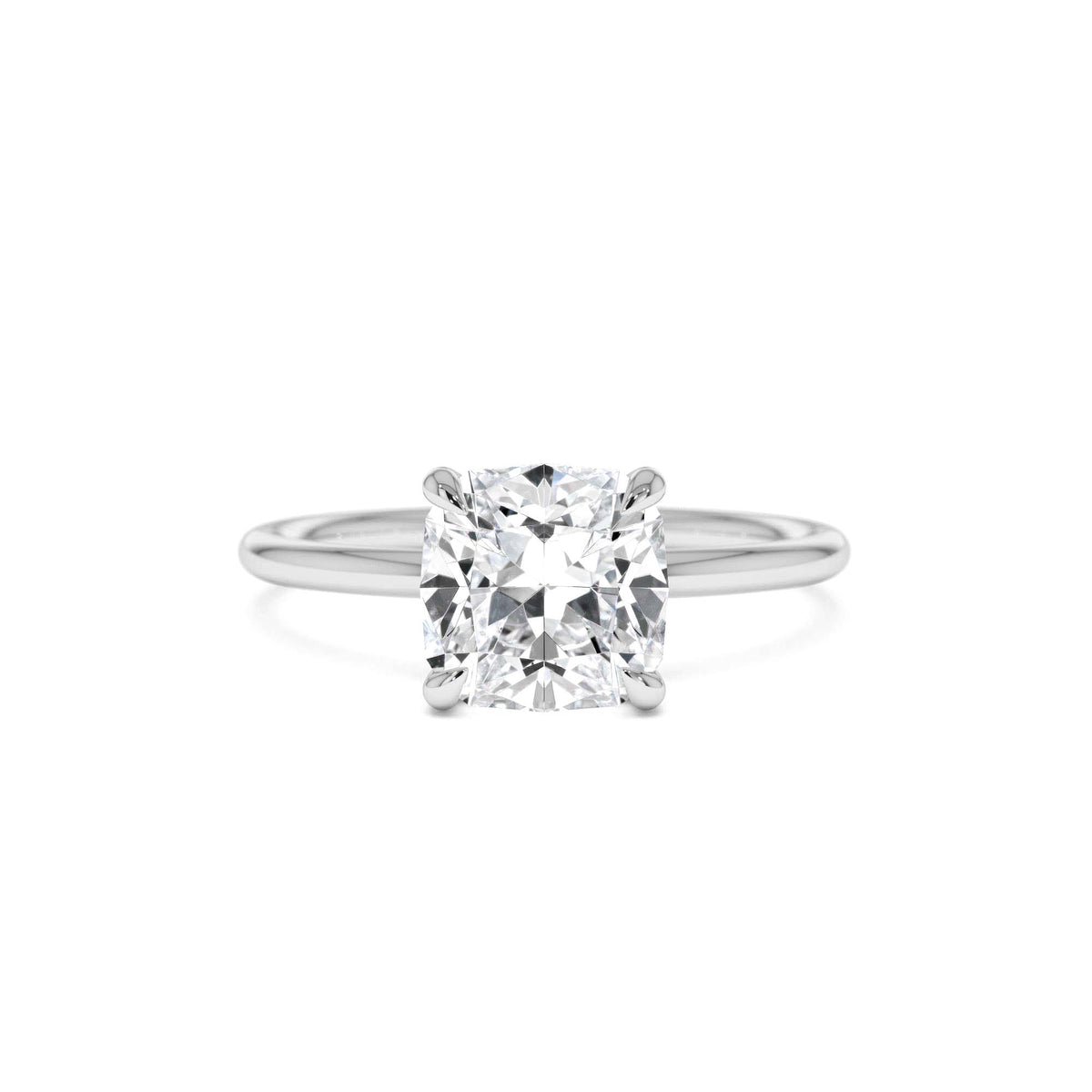 2.00 CTW Cushion Cut Lab-Grown Diamond Engagement Ring in 14K Gold — view 4