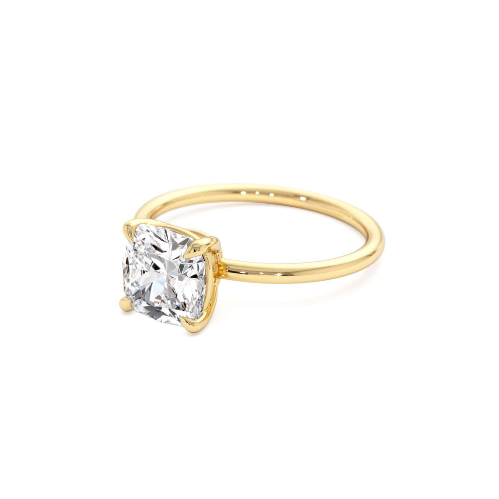2.00 CTW Cushion Cut Lab-Grown Diamond Engagement Ring in 14K Gold — view 2