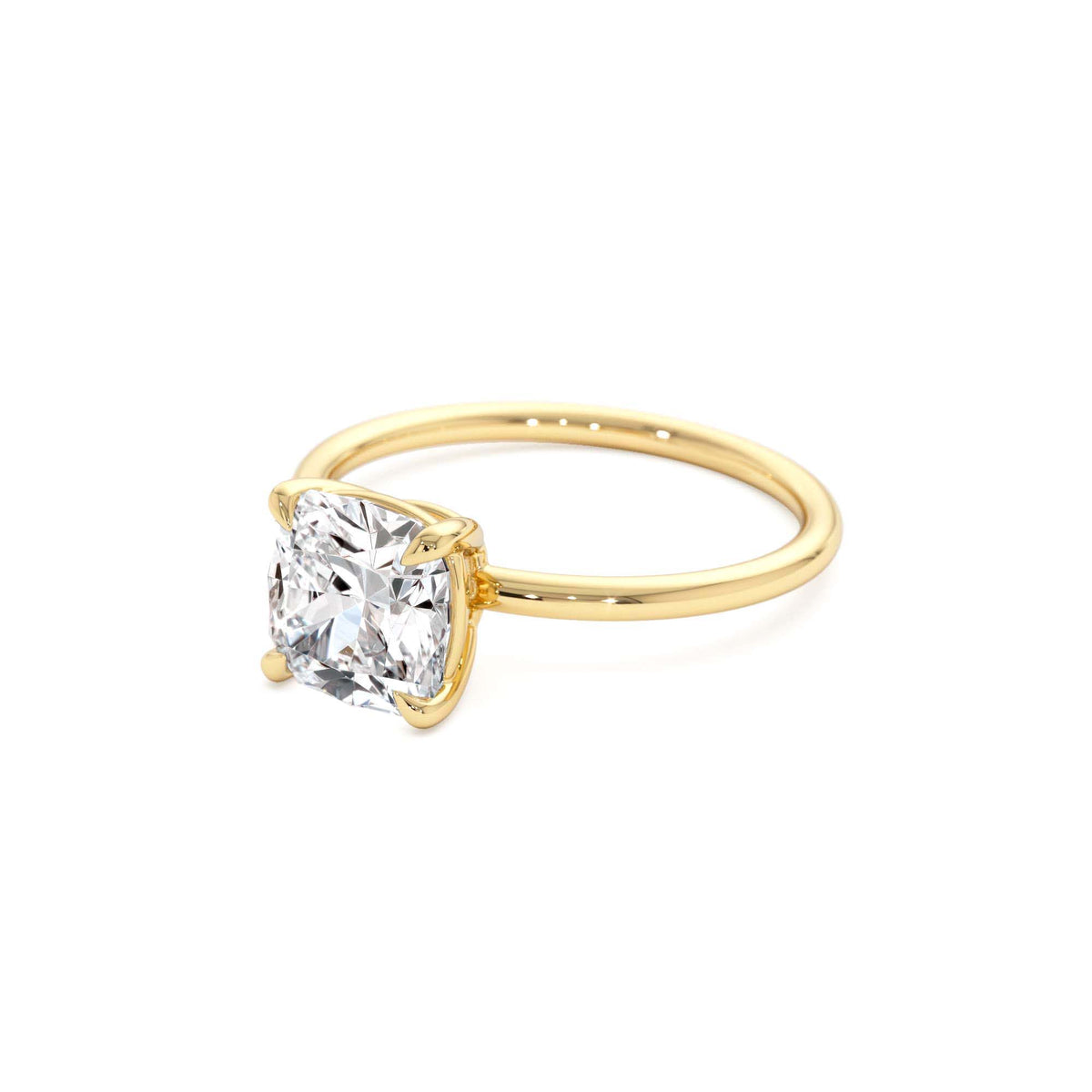 2.00 CTW Cushion Cut Lab-Grown Diamond Engagement Ring in 14K Gold — view 2