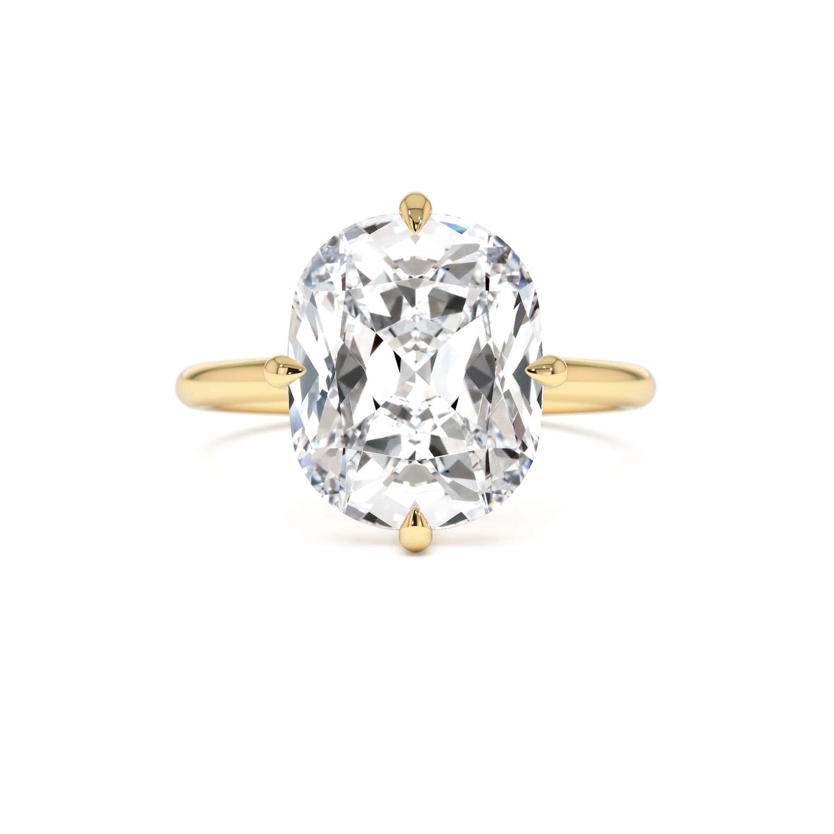 5.05 CTW Cushion Cut Lab-Grown Diamond Engagement Solitaire in 14K Gold — view 1