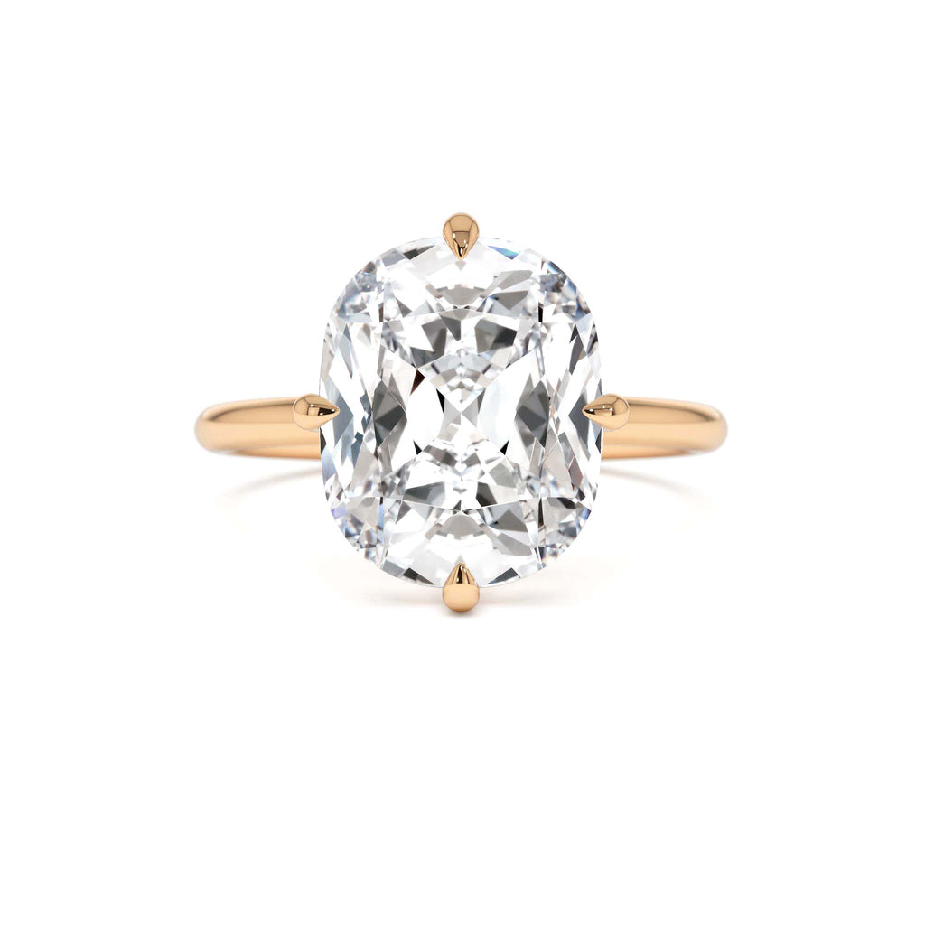 5.05 CTW Cushion Cut Lab-Grown Diamond Engagement Solitaire in 14K Gold — view 3