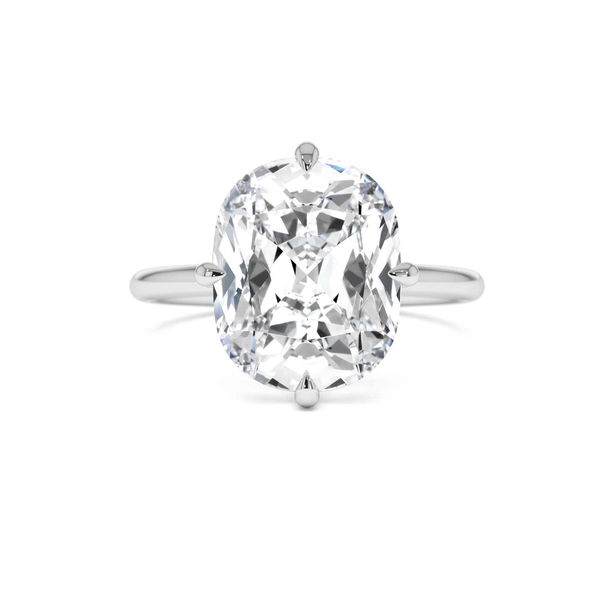 5.05 CTW Cushion Cut Lab-Grown Diamond Engagement Solitaire in 14K Gold — view 2