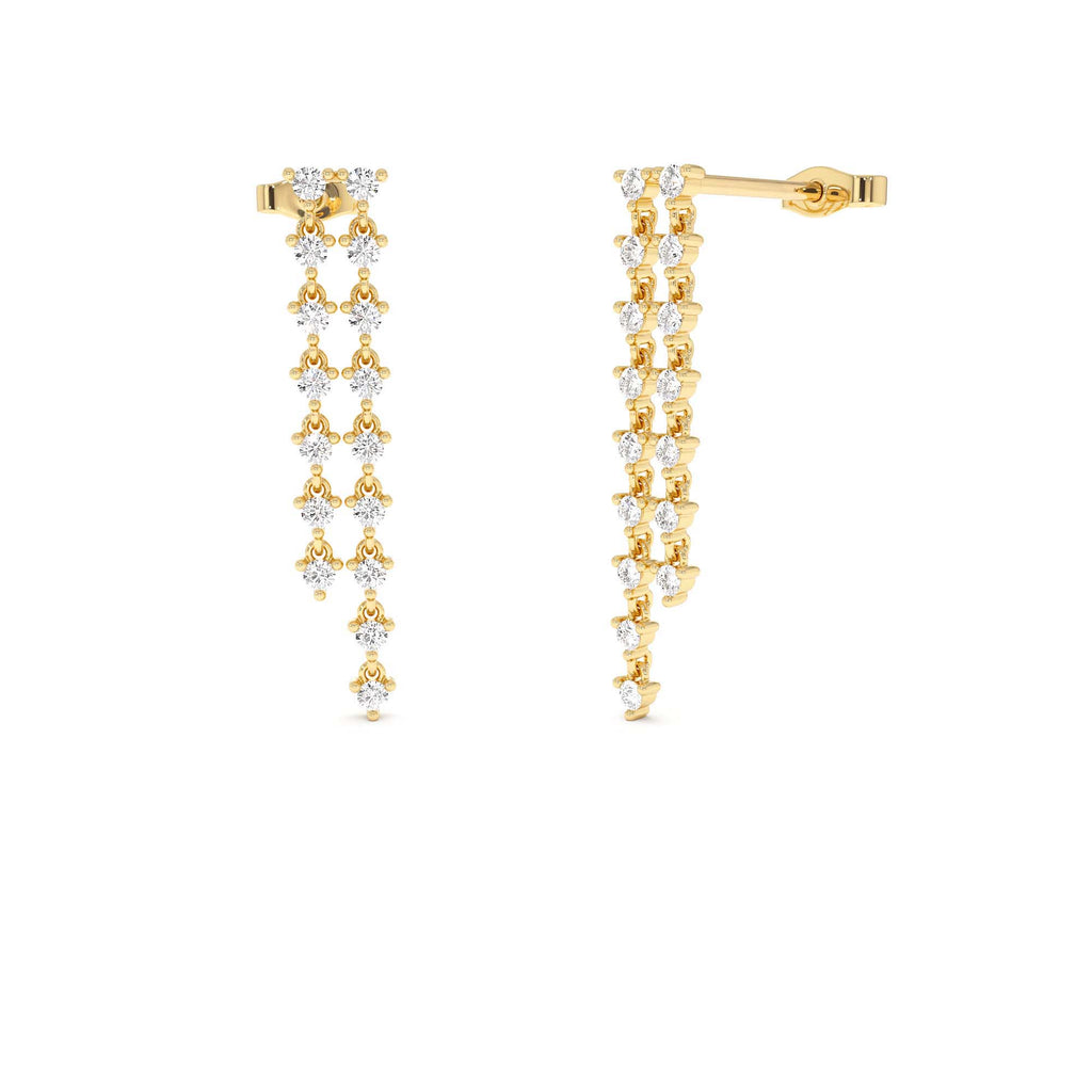 Diamond Chandelier Earrings in 14K Gold — view 1
