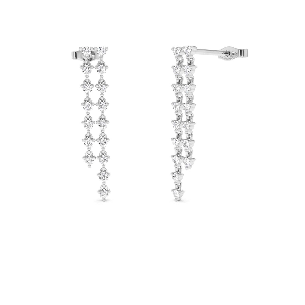 Diamond Chandelier Earrings in 14K Gold — view 3