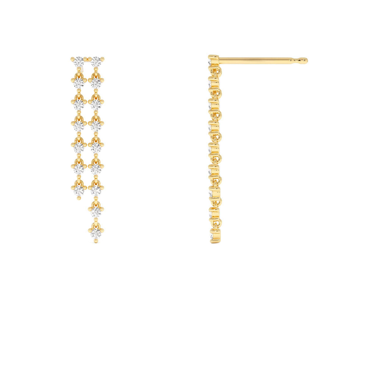 Diamond Chandelier Earrings in 14K Gold — view 2