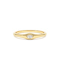 Marquise Diamond Stacking Ring in 14K Gold — view 1