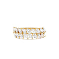 Double Row Marquise Anniversary Ring in 14K Gold — view 1