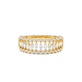 Wide Marquise Diamond Band with Pavé Accents in 14K Gold — view 1