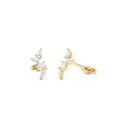 Diamond Vine Stud Earrings in 14K Gold — view 1