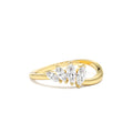 Modern Marquise Diamond Cluster Ring in 14K Gold — view 1