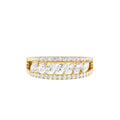 Diamond Band with Marquise Center in 14K Gold — view 1