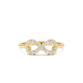 Diamond Infinity Symbol Ring in 14K Gold — view 1