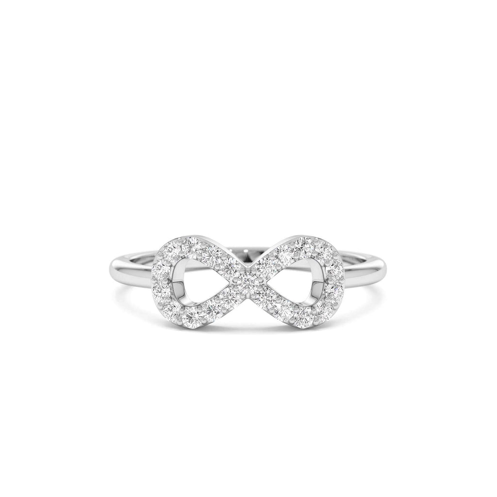 Diamond Infinity Symbol Ring in 14K Gold — view 4