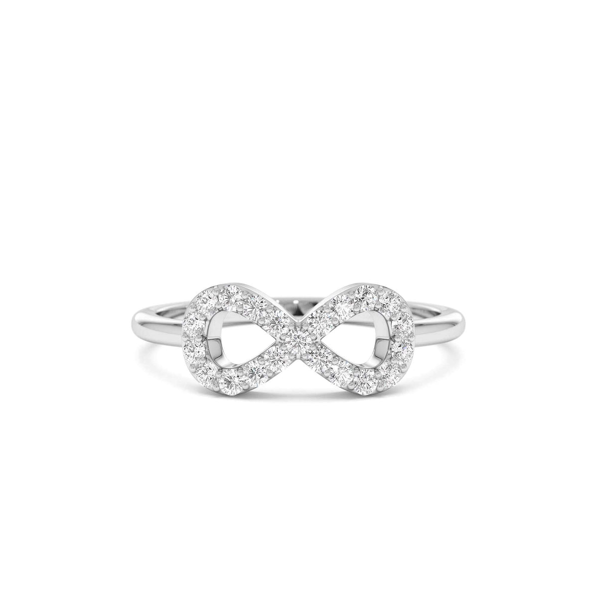 Diamond Infinity Symbol Ring in 14K Gold — view 4