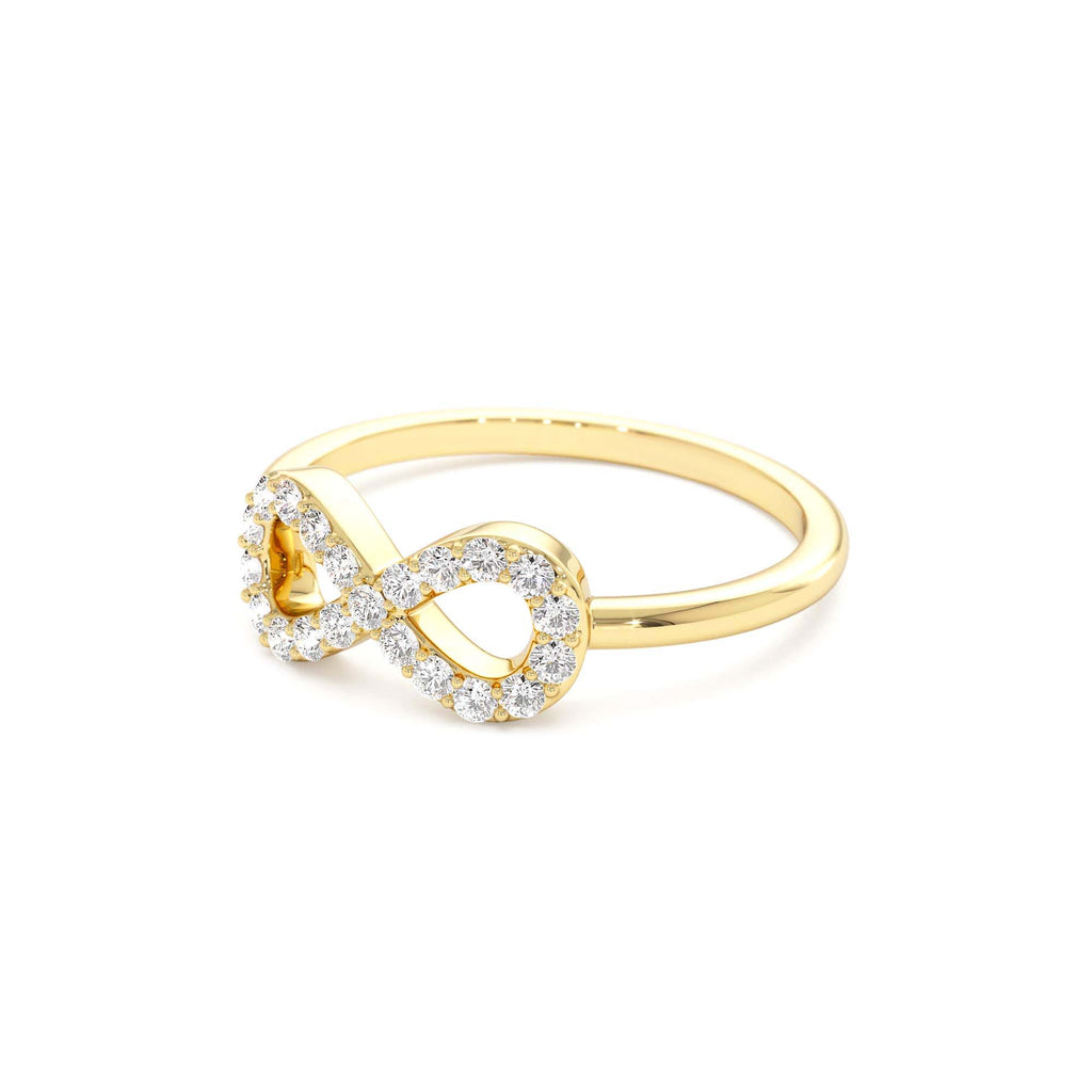 Diamond Infinity Symbol Ring in 14K Gold — view 2