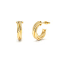 Bold Twisted Curve Earrings in 14K Gold — view 1